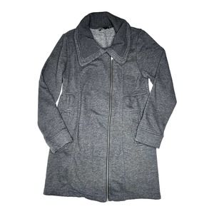 prAna Gray Jersey Zippered Coat SMALL